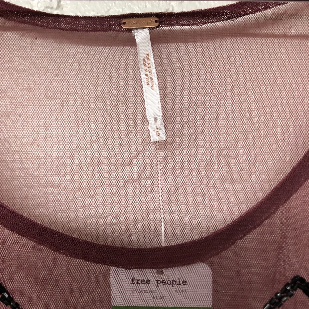 FREE PEOPLE | NWT Intimately Sheer Beaded Dress L - Picture 4 of 7